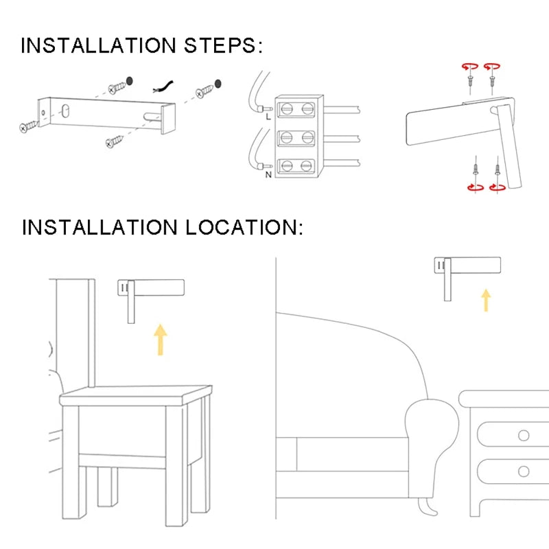 LUMISWIVEL – Lampe LED Rotative pour un Éclairage de Lit Ajustable