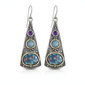 Josette - Boucles d'oreilles pendantes intemporelles en pierre