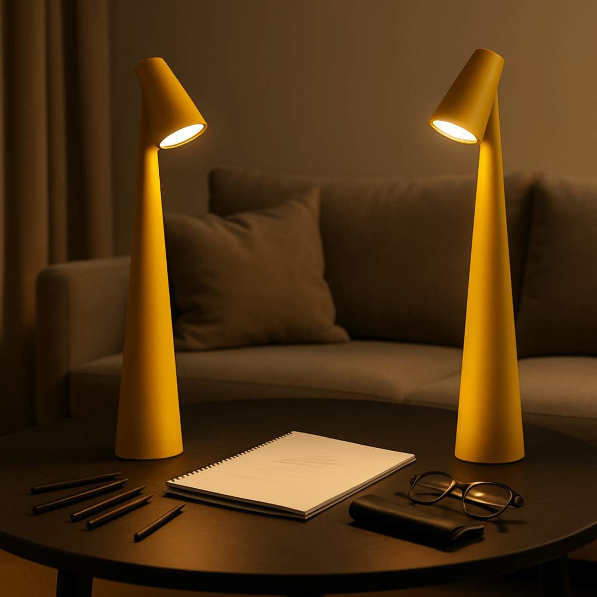 Lampe de table | LED dimmable sans fil | Boîtier en métal | Batterie rechargeable avec 20 heures d'autonomie | Lumora