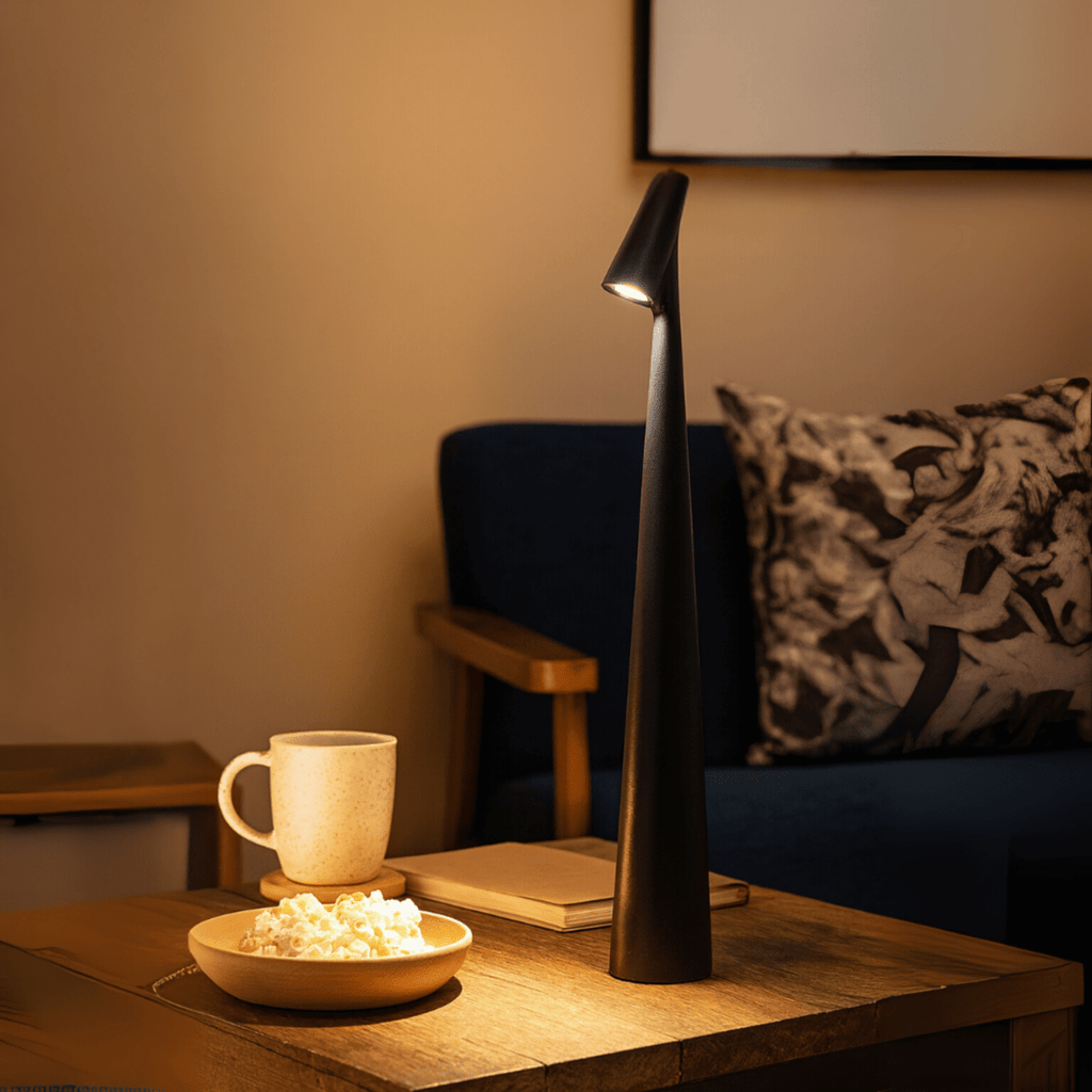 Lampe de table | LED dimmable sans fil | Boîtier en métal | Batterie rechargeable avec 20 heures d'autonomie | Lumora