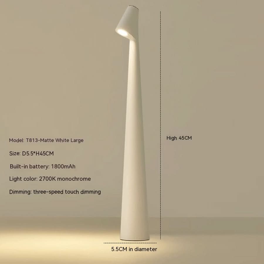 Lampe de table | LED dimmable sans fil | Boîtier en métal | Batterie rechargeable avec 20 heures d'autonomie | Lumora