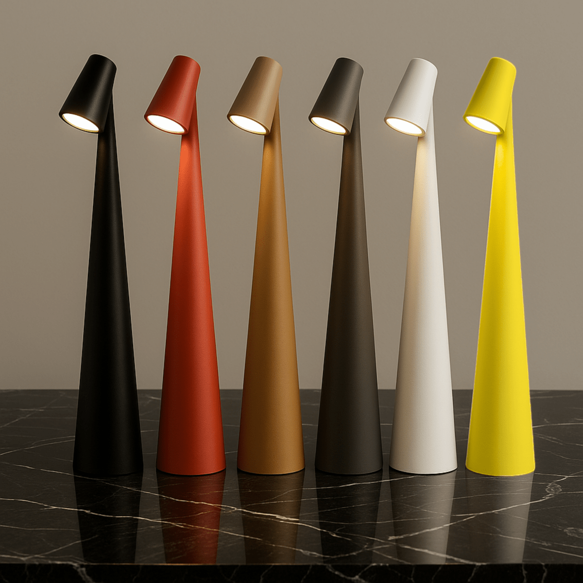 Lampe de table | LED dimmable sans fil | Boîtier en métal | Batterie rechargeable avec 20 heures d'autonomie | Lumora
