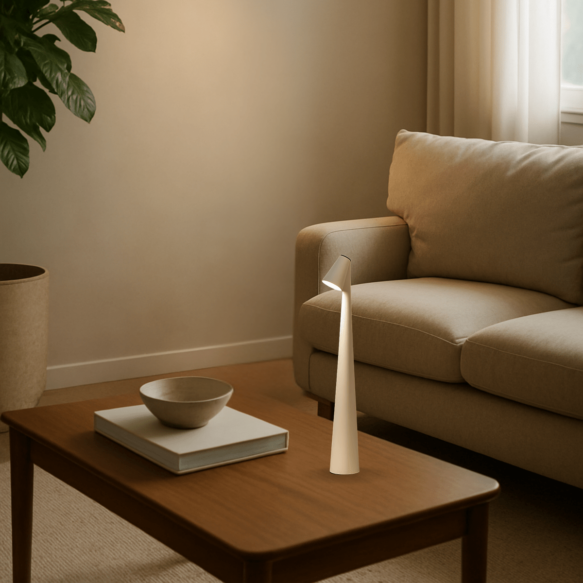 Lampe de table | LED dimmable sans fil | Boîtier en métal | Batterie rechargeable avec 20 heures d'autonomie | Lumora