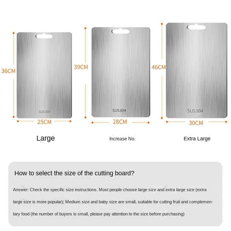 CULINARO - Planche à Découper en Acier Inoxydable Résistante pour l'Hygiène de la Cuisine