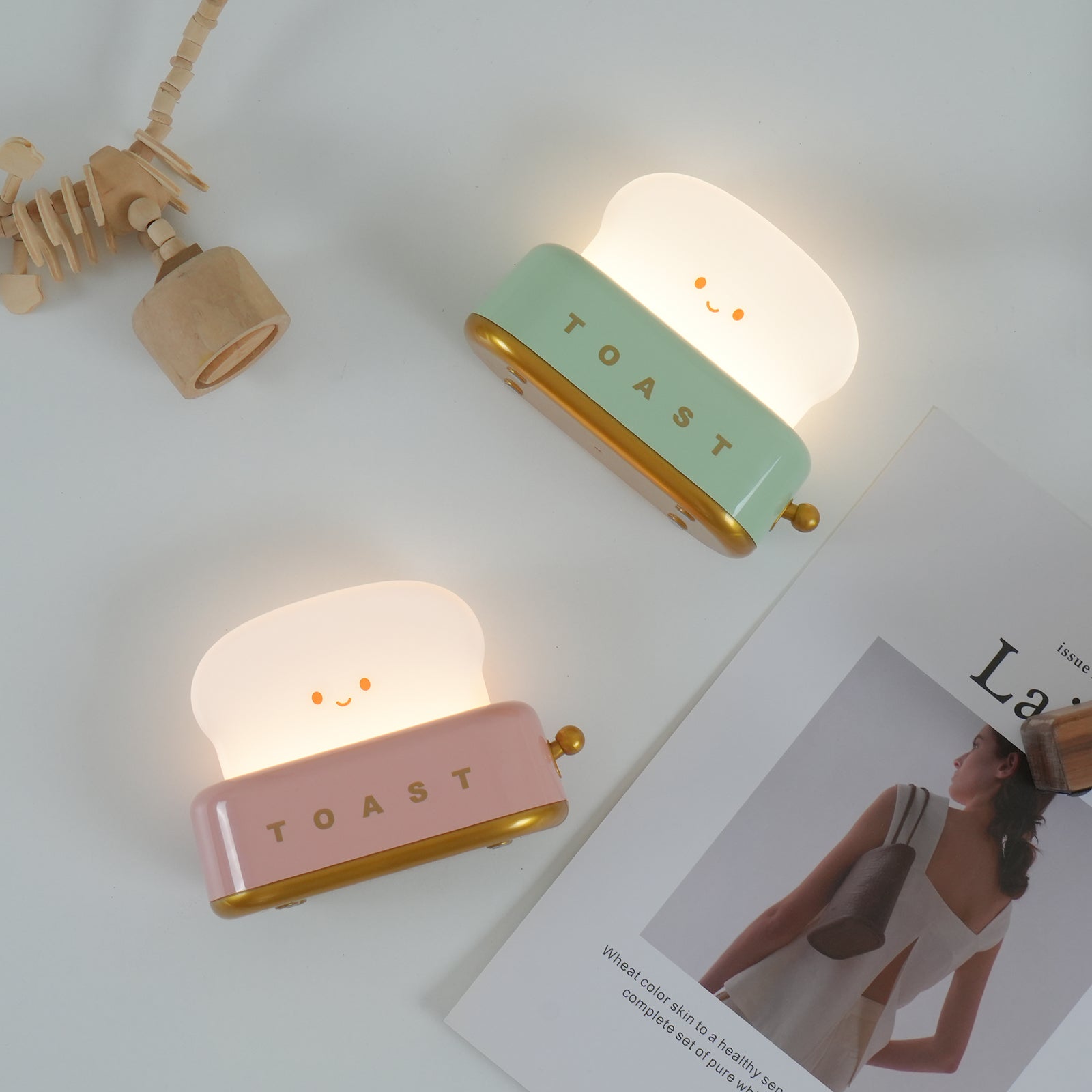 Lampe de table design amusante avec batterie – inspirée du grille-pain