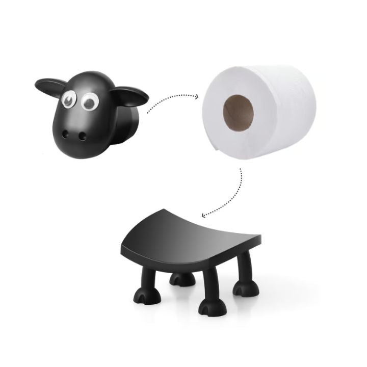 Distributeur de papier toilette | Décoration de salle de bain | Design de mouton autoportant | Sheepy Sheets