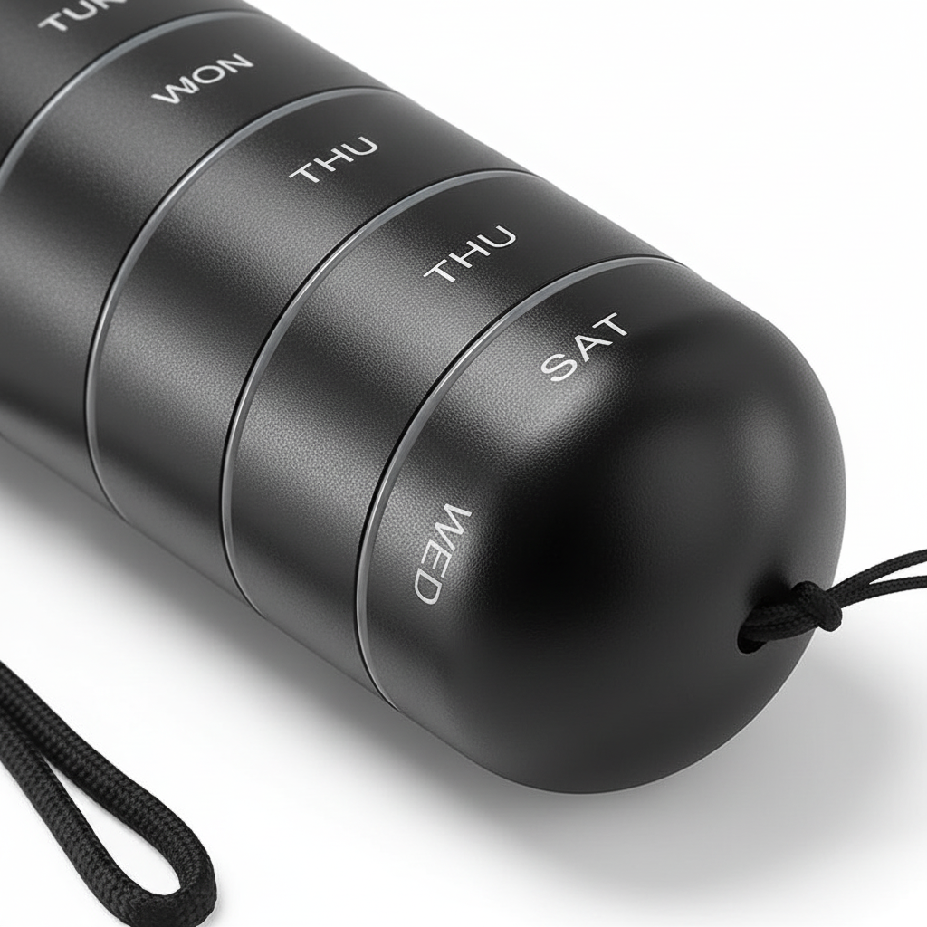 Conteneur portable en aluminium pour comprimés - PillTower