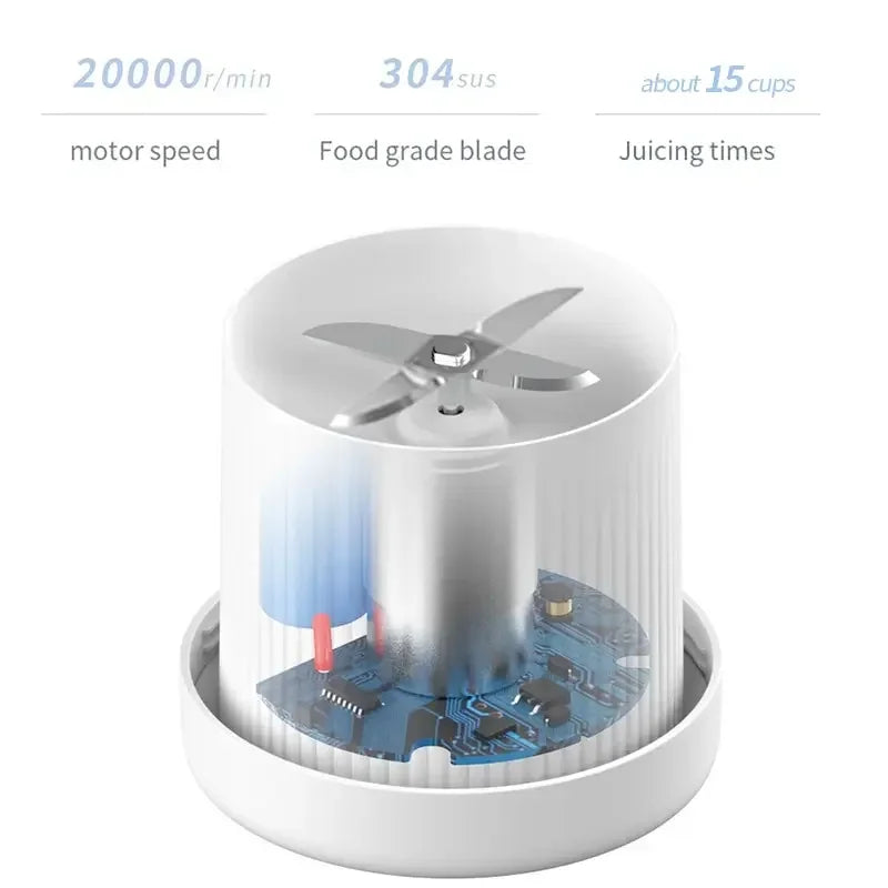 Mixeur Mini Portable | Fabricant de Smoothies USB à Emporter | Extracteur de Jus Sans Fil pour Smoothies & Shakes | Blendio