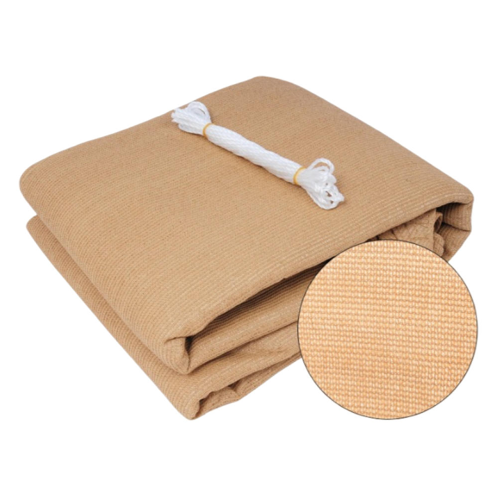 Voile d'ombrage triangulaire HDPE respirant - Protection UV 50+, 180 g/m² - Crème - Pour jardin & terrasse