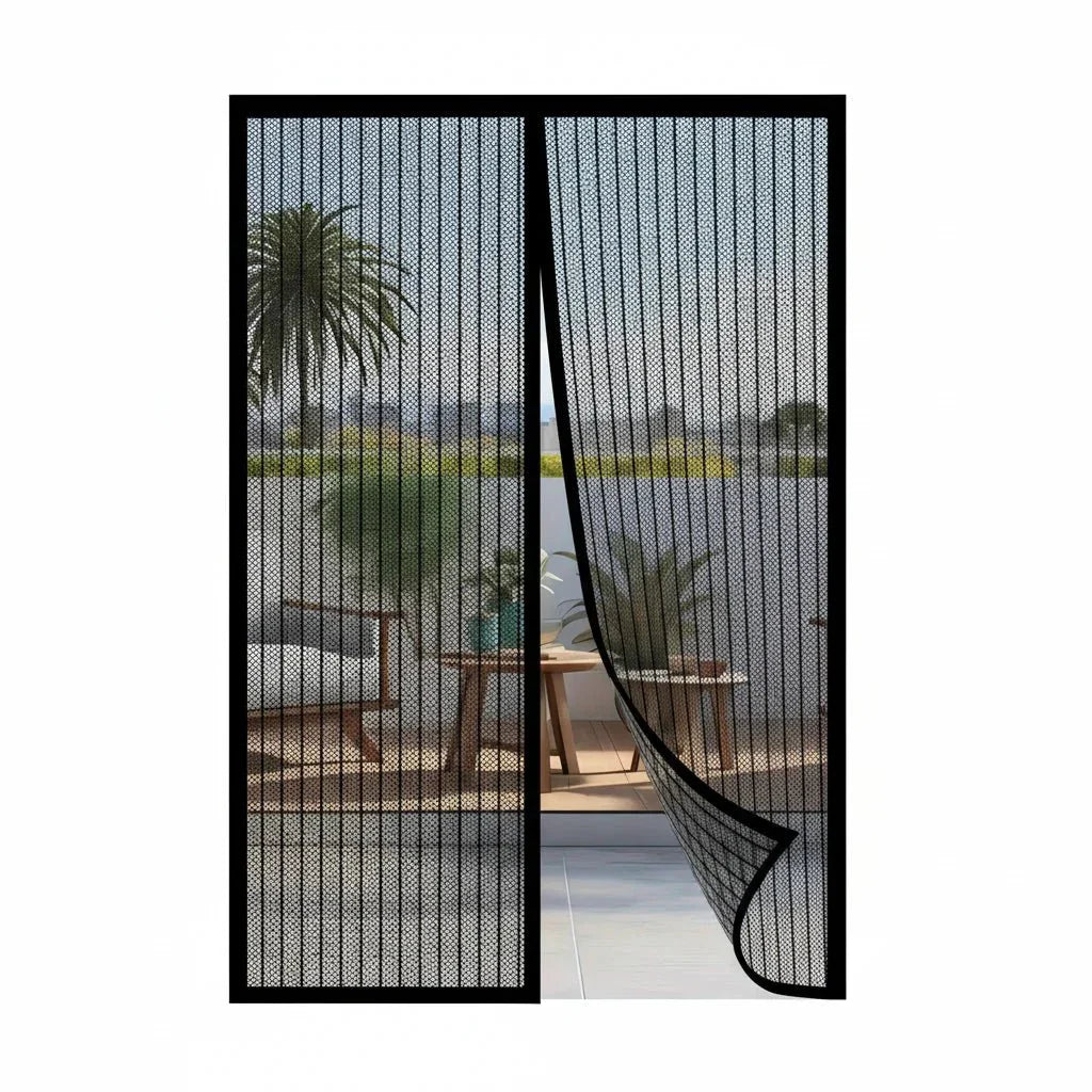 Grille de porte | Rideau anti-insectes magnétique | Fermeture magnétique automatique | BugBarrier