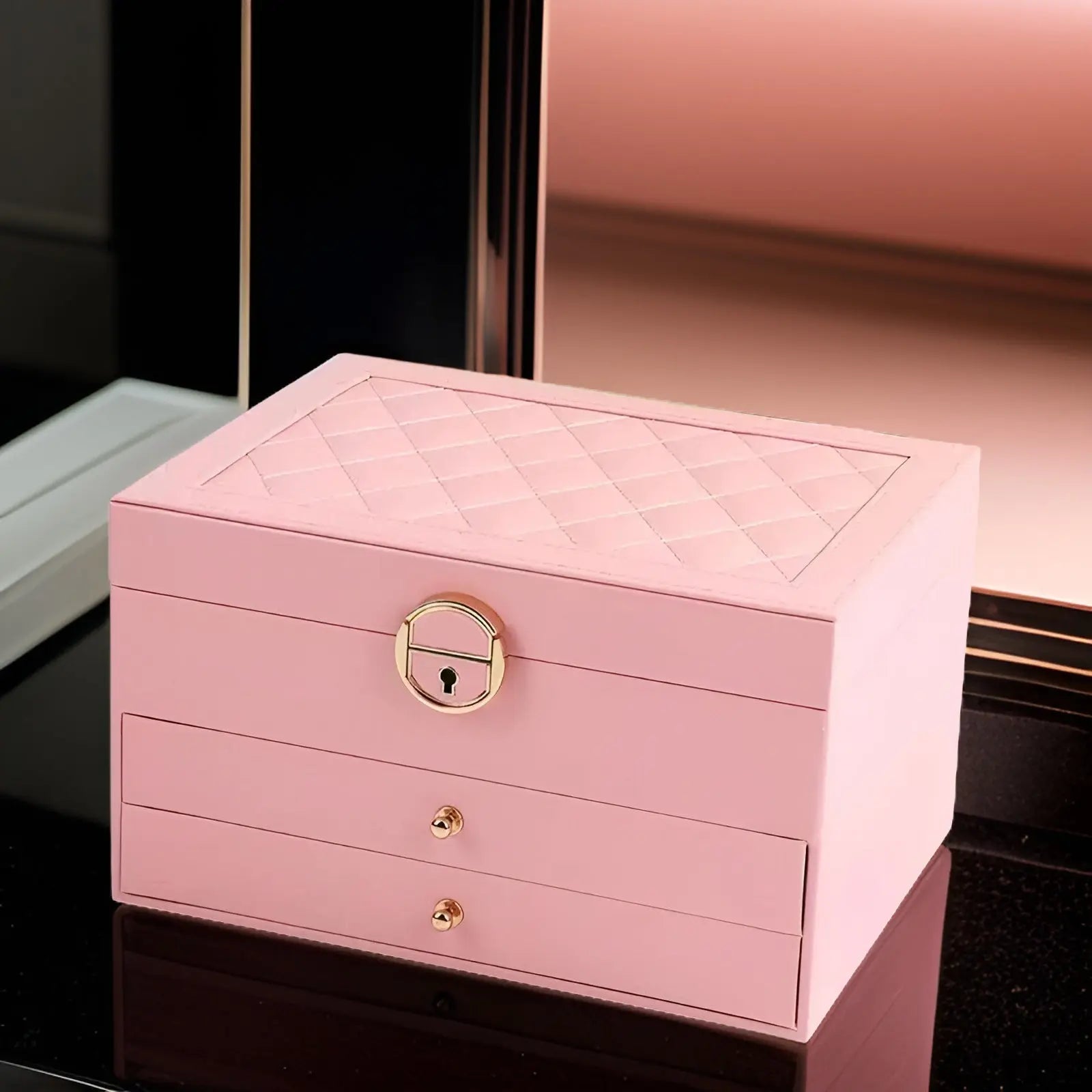 Boîte à Bijoux de Luxe à Plusieurs Couches - EleganceBox