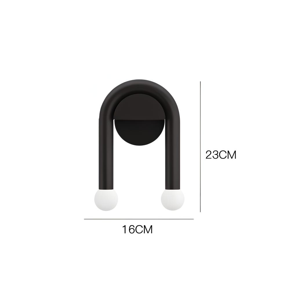 Arcuvia Applique Murale – Applique Murale Moderne en Métal Noir avec Double Lumière LED