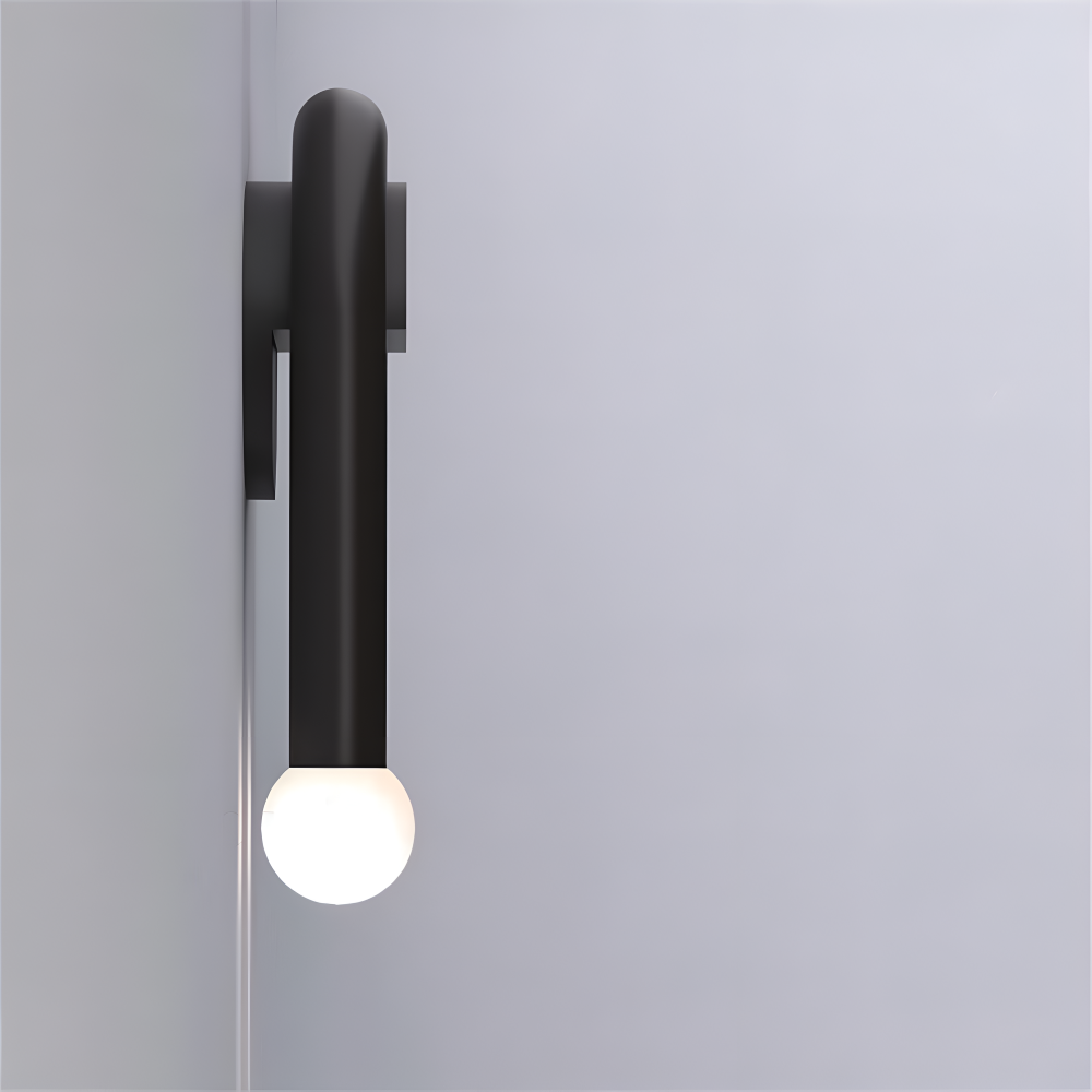 Arcuvia Applique Murale – Applique Murale Moderne en Métal Noir avec Double Lumière LED