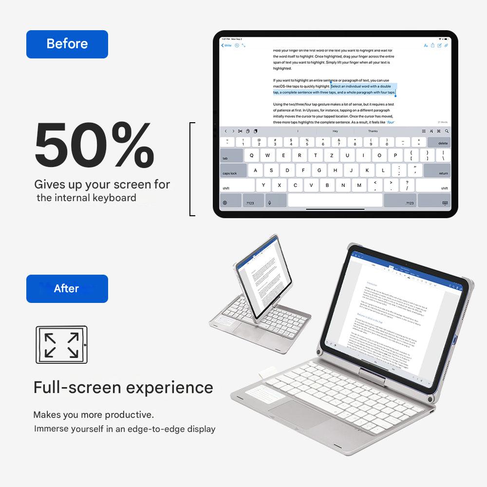 Clavier sans fil rotatif à 360° - Housse KeySpin