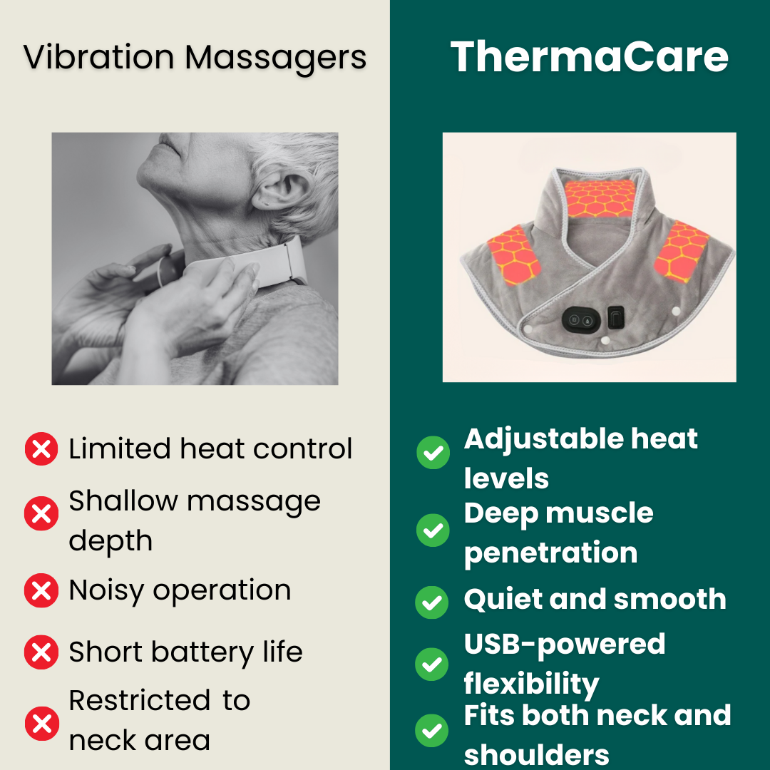 Skanto | Chauffe-nuque & Appareil de Massage | Chaleur pour le cou et les épaules pour la détente musculaire | Réglages ajustables pour la réduction du stress | Soulagement ciblé des douleurs cervicales et relaxation