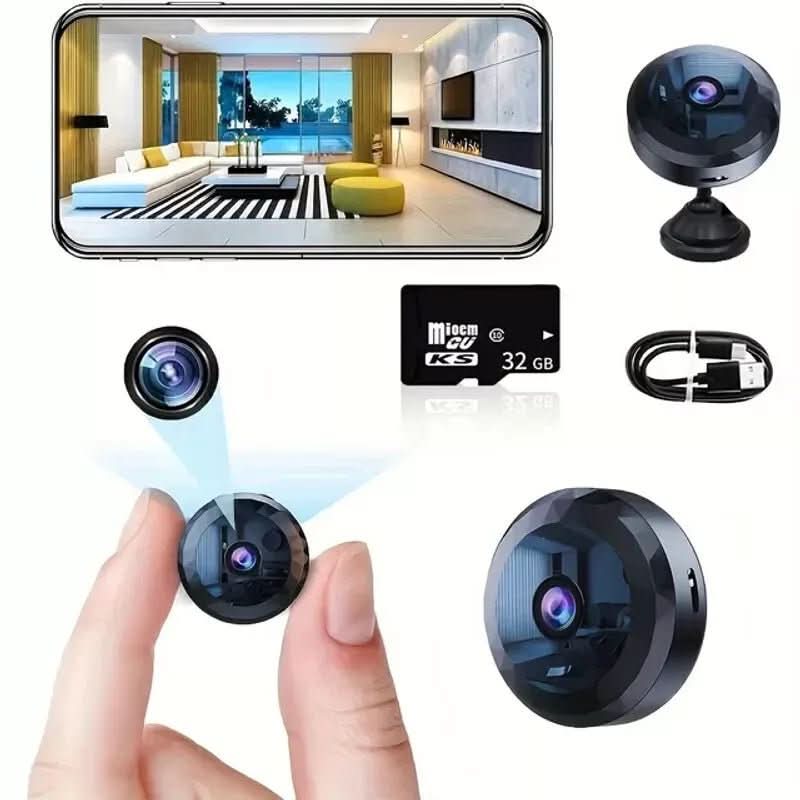 EYECORE MINI – Caméra de sécurité WiFi magnétique avec 1080P HD, vision nocturne et détecteur de mouvement
