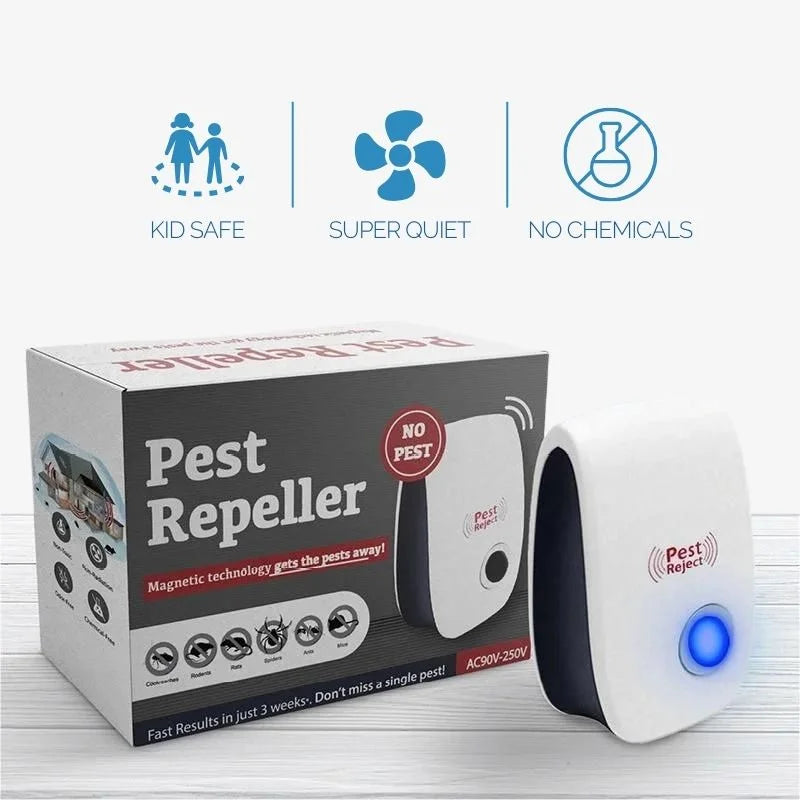 Skanto | Répulsif Ultrasonique pour Souris – Contrôle des Nuisibles SANS Odeur, Sûr pour les Enfants et les Animaux de Compagnie
