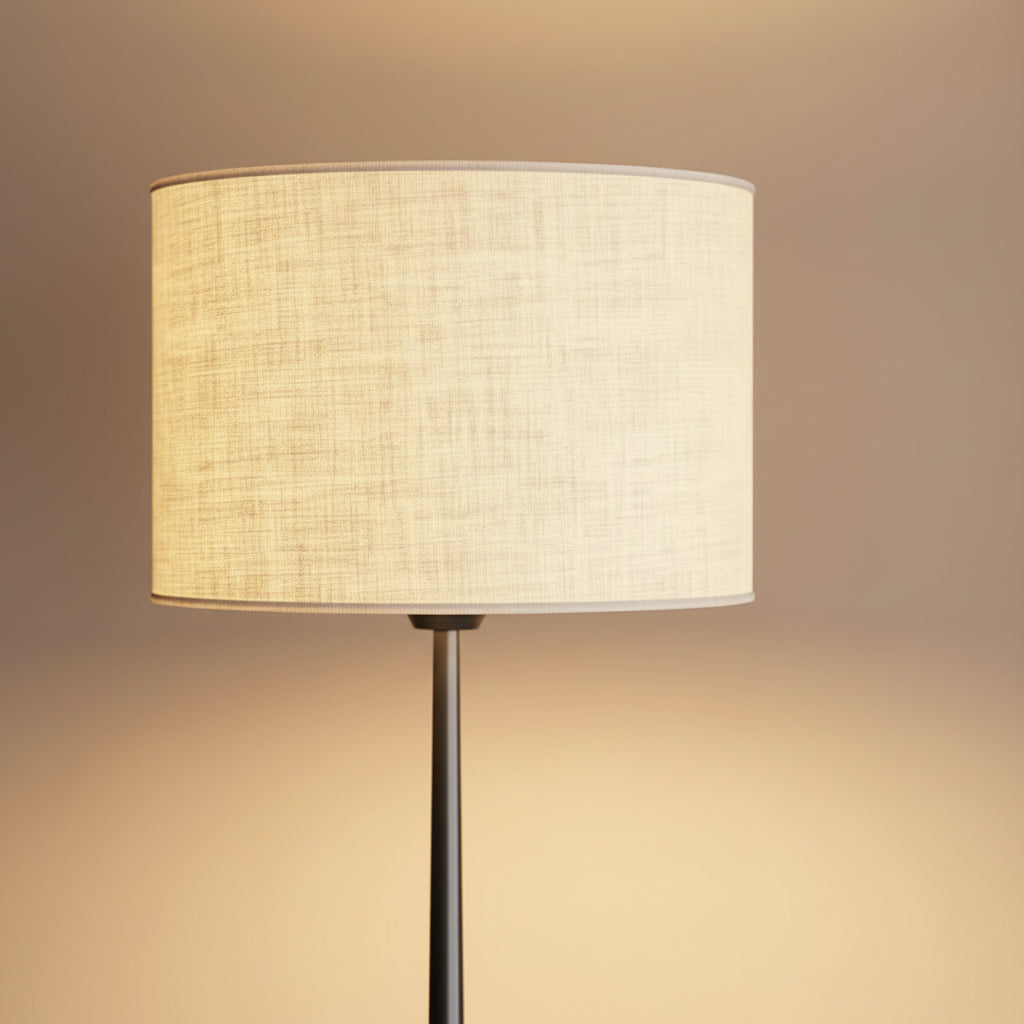 Lampe sur pied en soie moderne