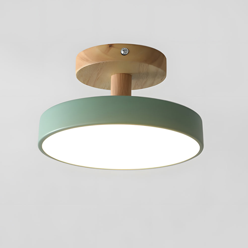 Nörd – Plafonnier Scandinave avec Base en Bois & Design Pastel Doux