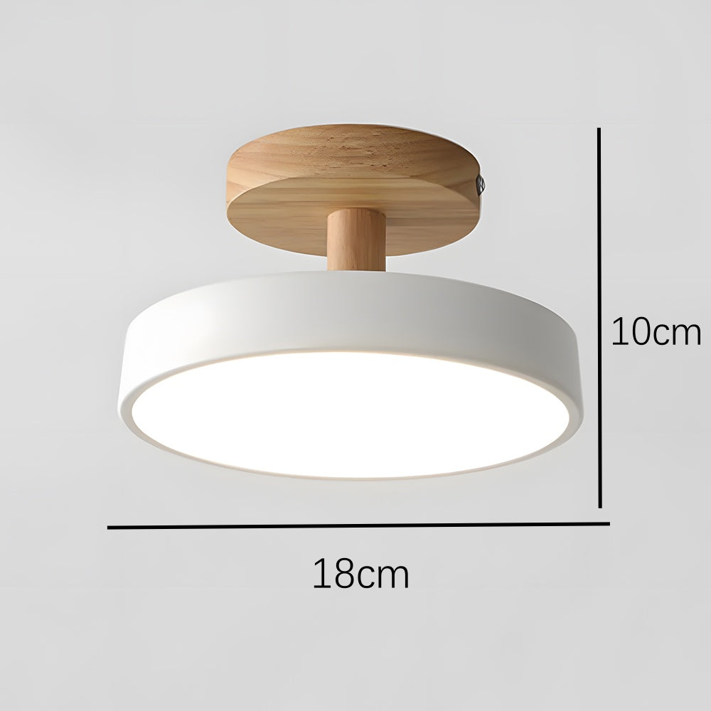 Nörd – Plafonnier Scandinave avec Base en Bois & Design Pastel Doux