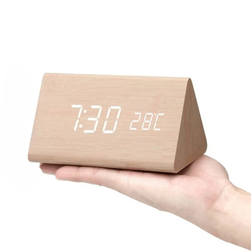 WOODSENSE – Montre en bois LED avec commande vocale pour une affichage du temps stylé