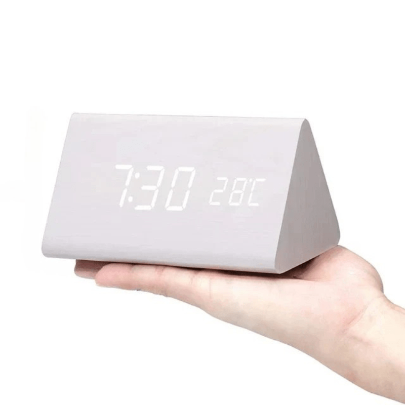 WOODSENSE – Montre en bois LED avec commande vocale pour une affichage du temps stylé