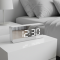Réveil Miroir LED Moderne avec Luminosité Réglable et Fonction Snooze pour la Maison et le Bureau