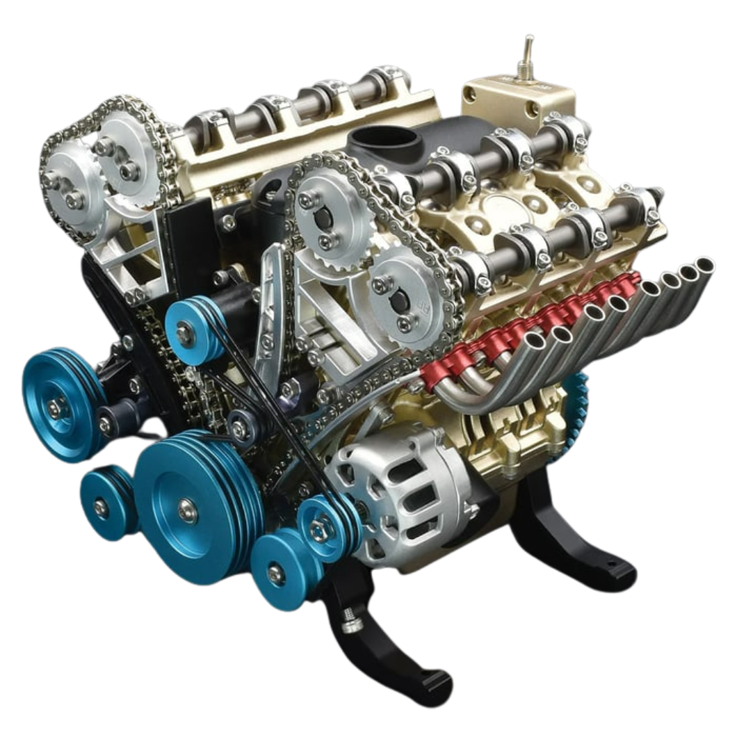 Modèle de moteur automobile | 8 cylindres | Objet de collection en résine massive | Objet d'apprentissage et de décoration