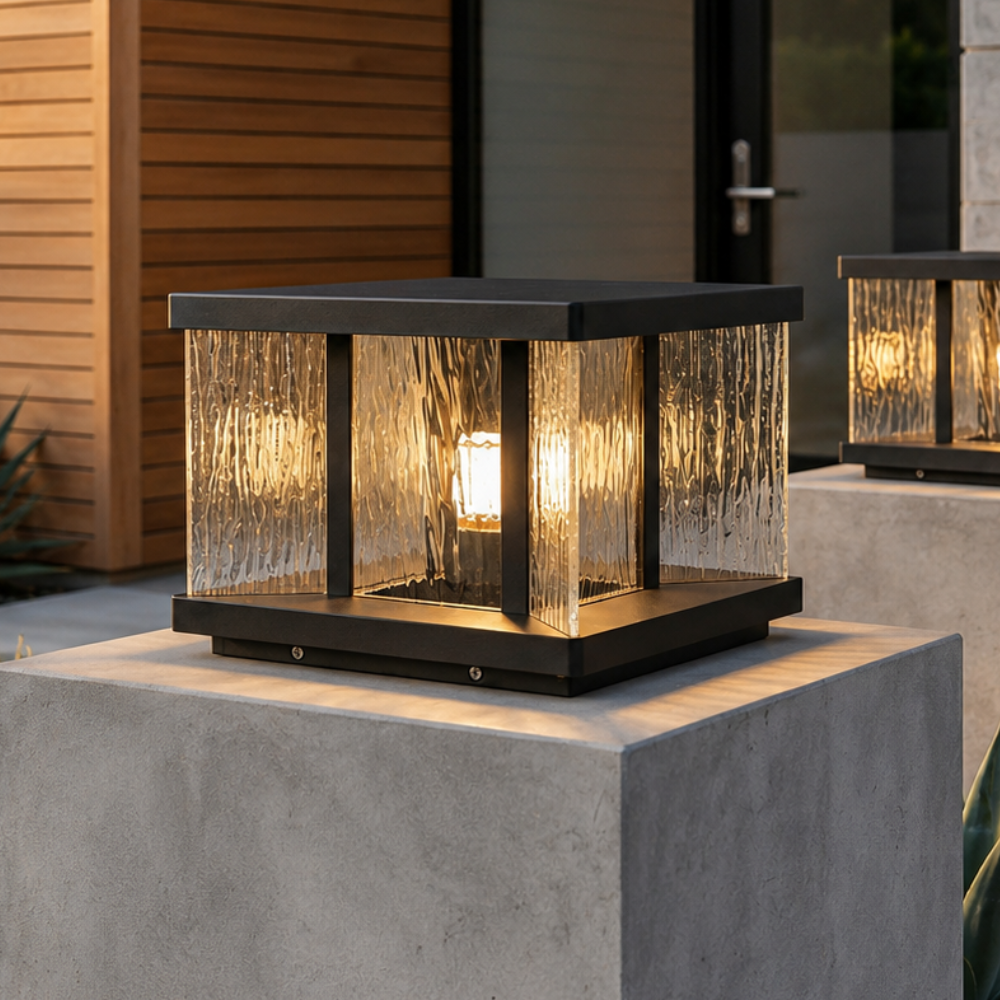 Lumière de Pilier Moderne pour Extérieur - Lampe de Pilier en Aluminium Étanche pour Allées