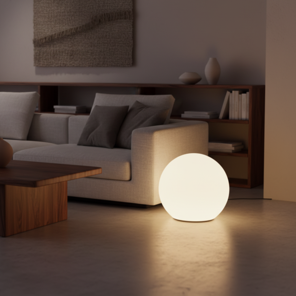 SphereGlow | Lampe à Boule Moderne Écologique et Stylée avec 16 Options de Couleurs