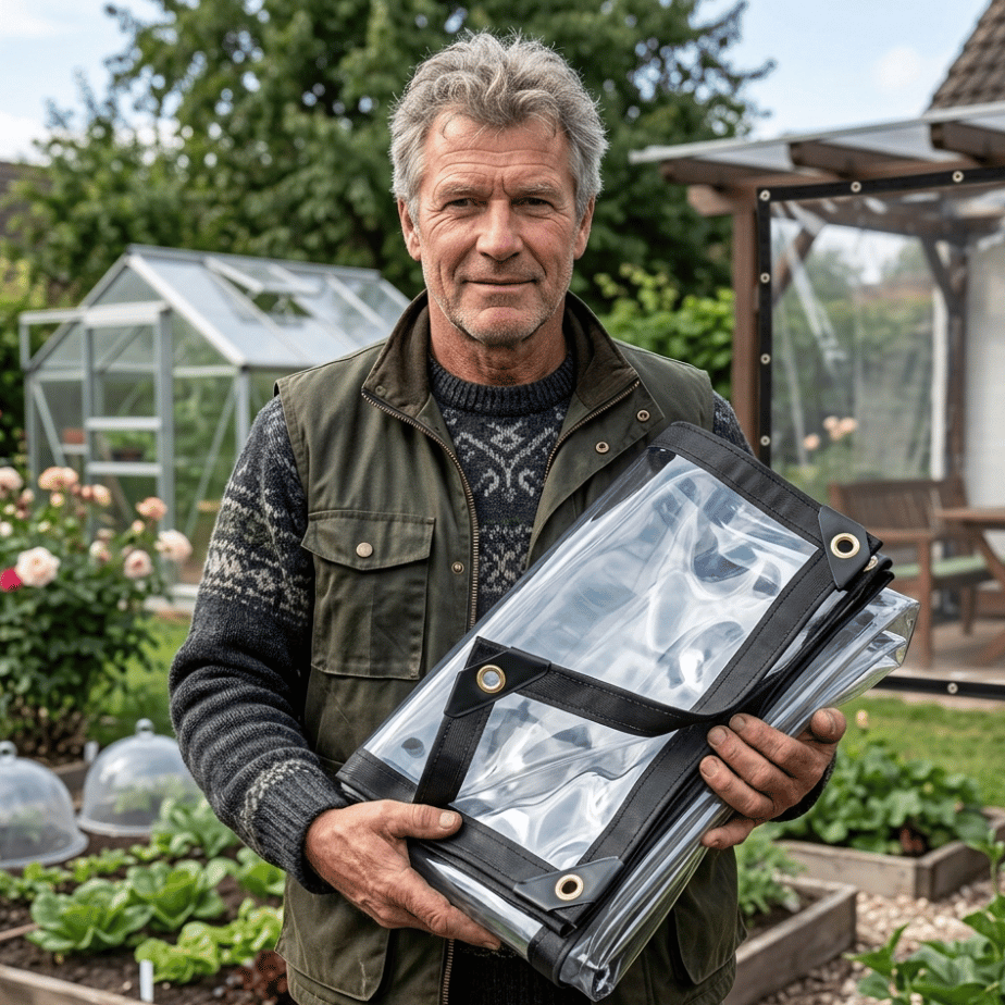 50% DE RÉDUCTION | VitraGuard™ | Tarp transparent de protection pour jardin et extérieur
