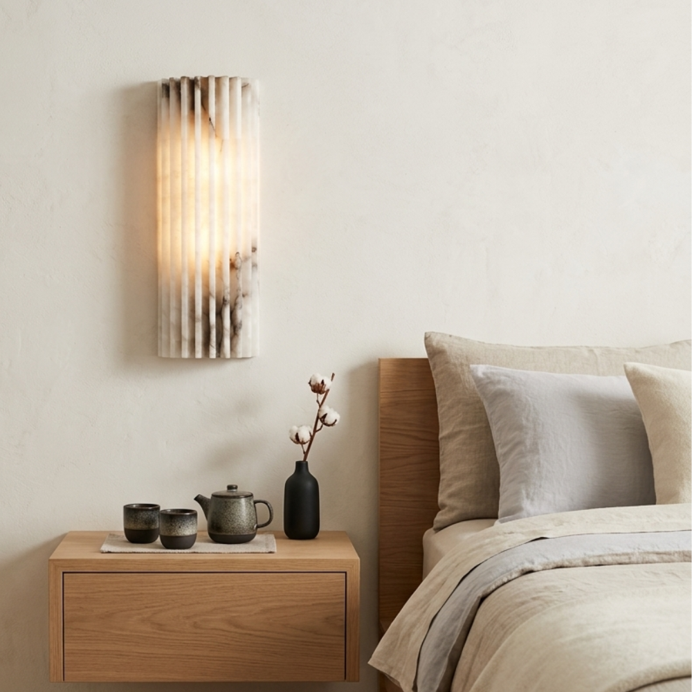 MarbleGlow | Applique Murale en Marbre Élégante et Minimaliste pour Chambre