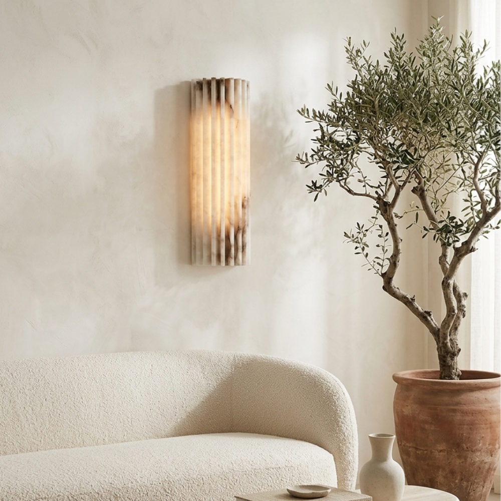 MarbleGlow | Applique Murale en Marbre Élégante et Minimaliste pour Chambre