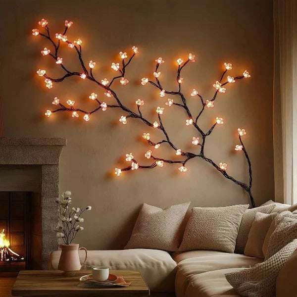 Applique Murale Décorative en Forme d'Arbre avec Éclairage LED pour Intérieur Ambiance