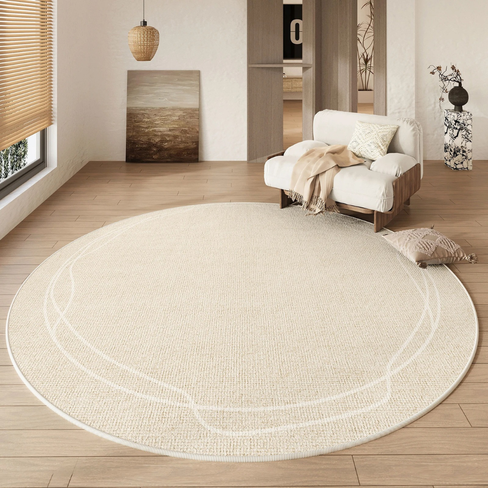 Tapis Rond de Luxe Veloura | Tapis Wabi Sabi Doux et Antidérapant pour Salon ou Chambre