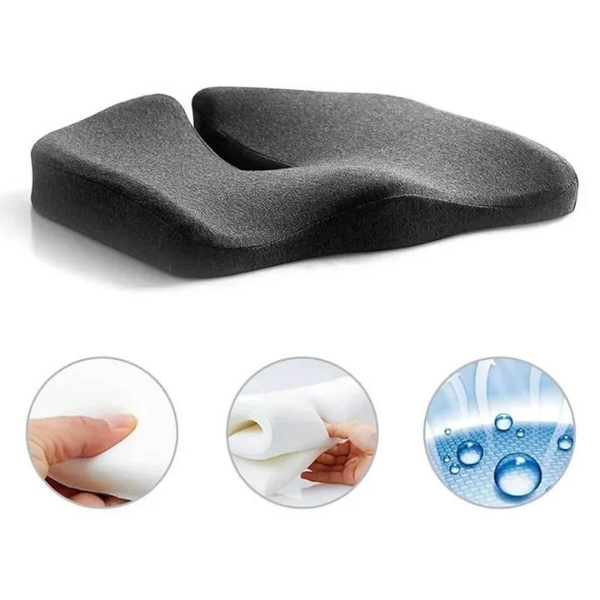 Skanto | ErgoRelief Coussin de Siège – Coussin Ergonomique en Mousse à Mémoire pour le Dos et le Coccyx