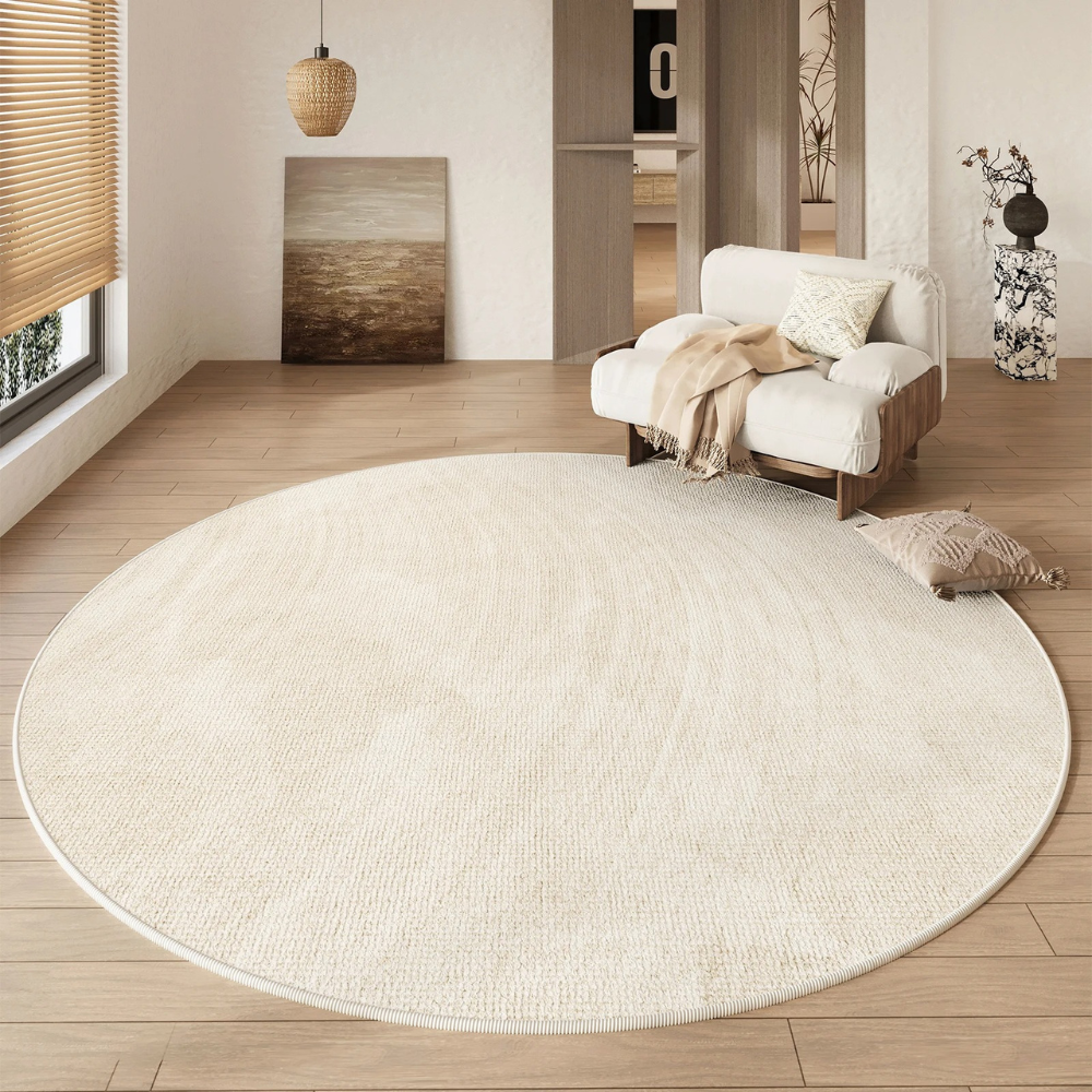 Tapis Rond de Luxe Veloura | Tapis Wabi Sabi Doux et Antidérapant pour Salon ou Chambre