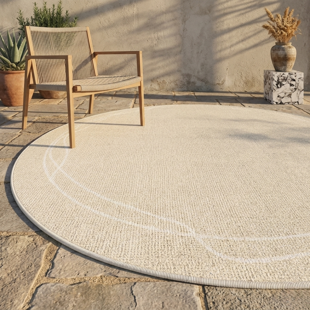 Tapis Rond de Luxe Veloura | Tapis Wabi Sabi Doux et Antidérapant pour Salon ou Chambre