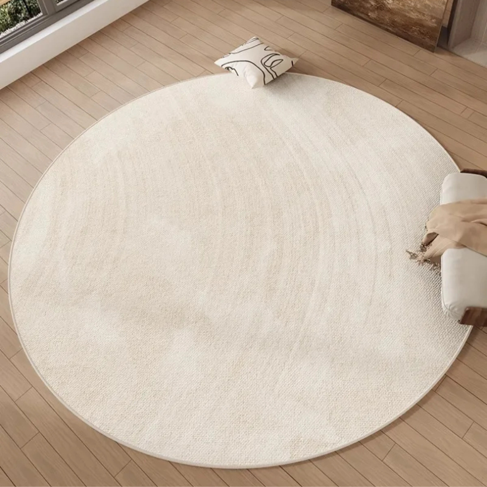 Tapis Rond de Luxe Veloura | Tapis Wabi Sabi Doux et Antidérapant pour Salon ou Chambre