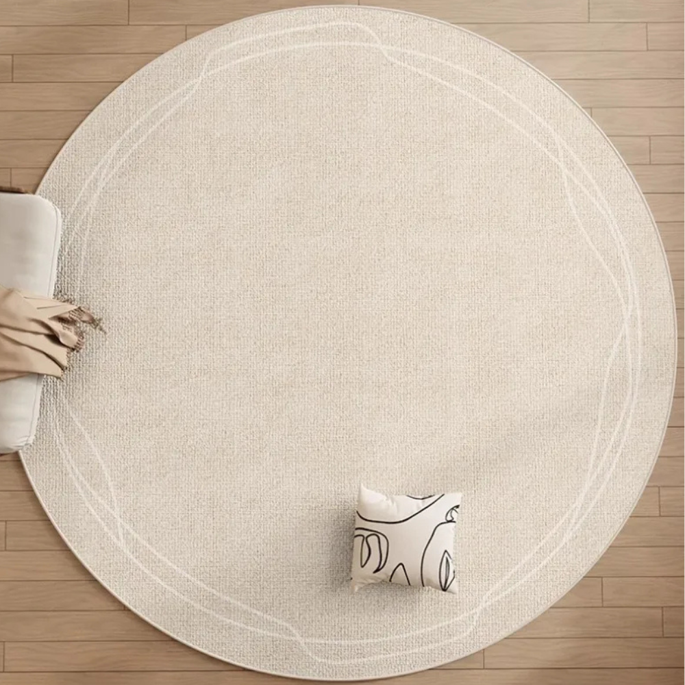 Tapis Rond de Luxe Veloura | Tapis Wabi Sabi Doux et Antidérapant pour Salon ou Chambre