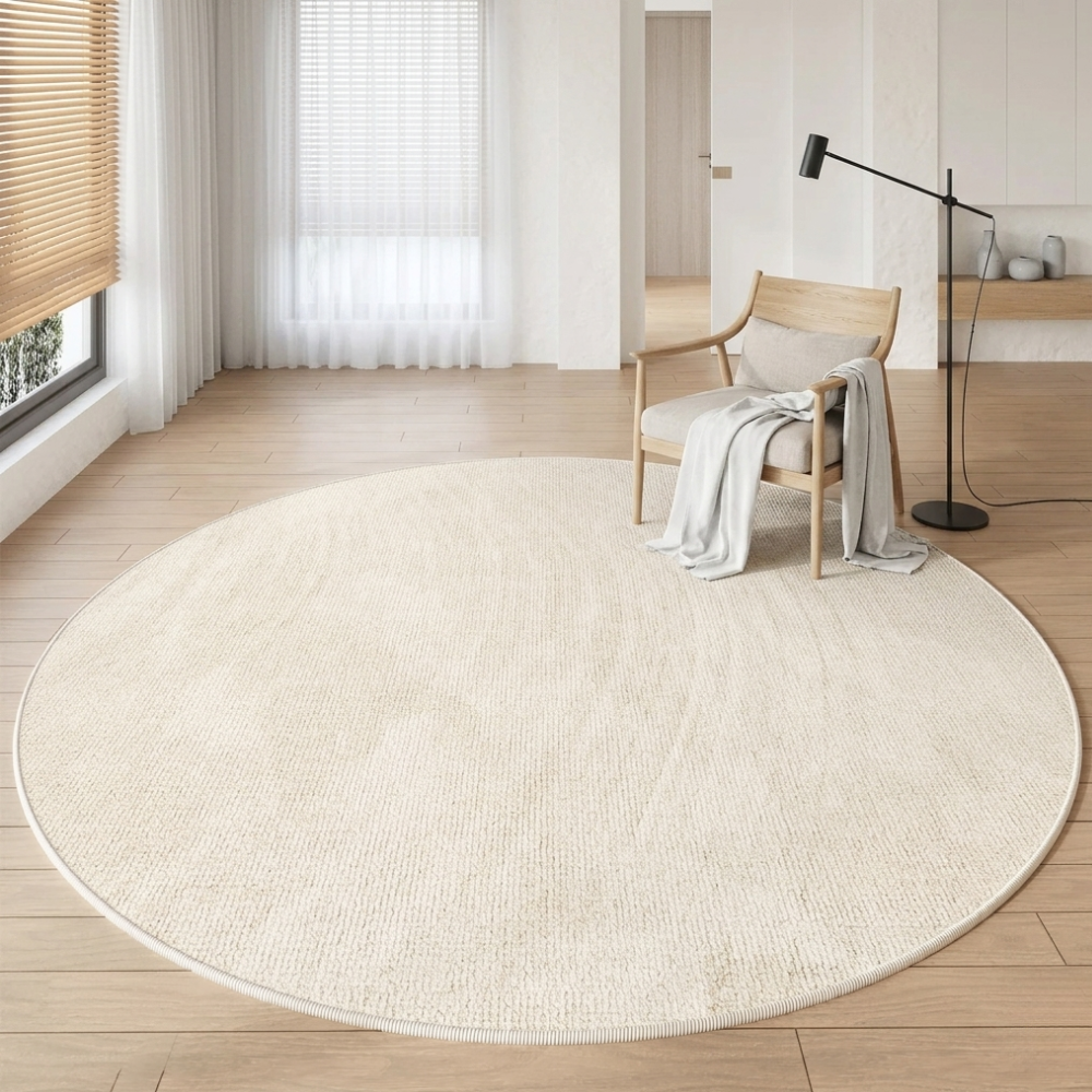 Tapis Rond de Luxe Veloura | Tapis Wabi Sabi Doux et Antidérapant pour Salon ou Chambre