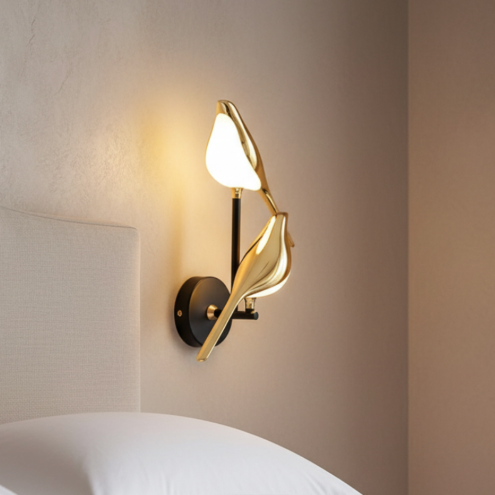Applique Murale LED Design Oiseau Élégant - Lampe Murale Décorative pour Salon et Chambre