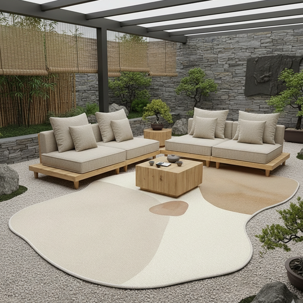 Tapis Novara | Tapis non glissant inspiré du Japon, moelleux pour le salon ou la chambre