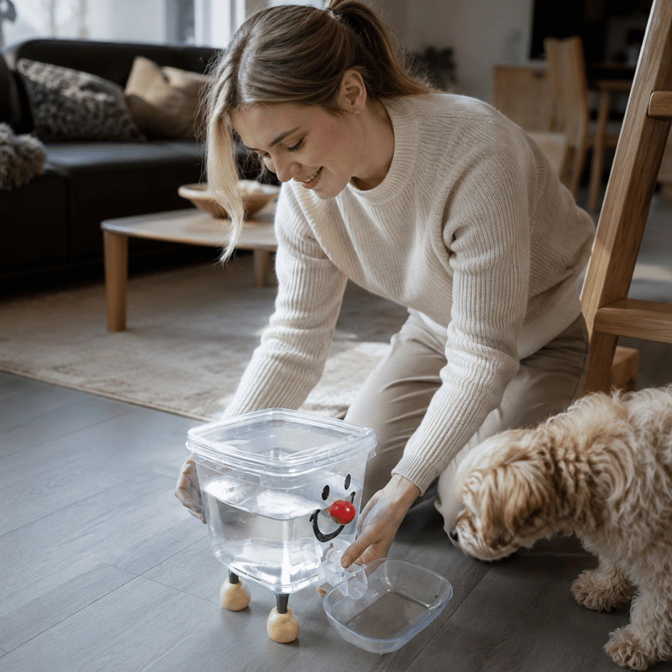 SilentFlow™ | Distributeur d'eau par gravité pour chiens et chats