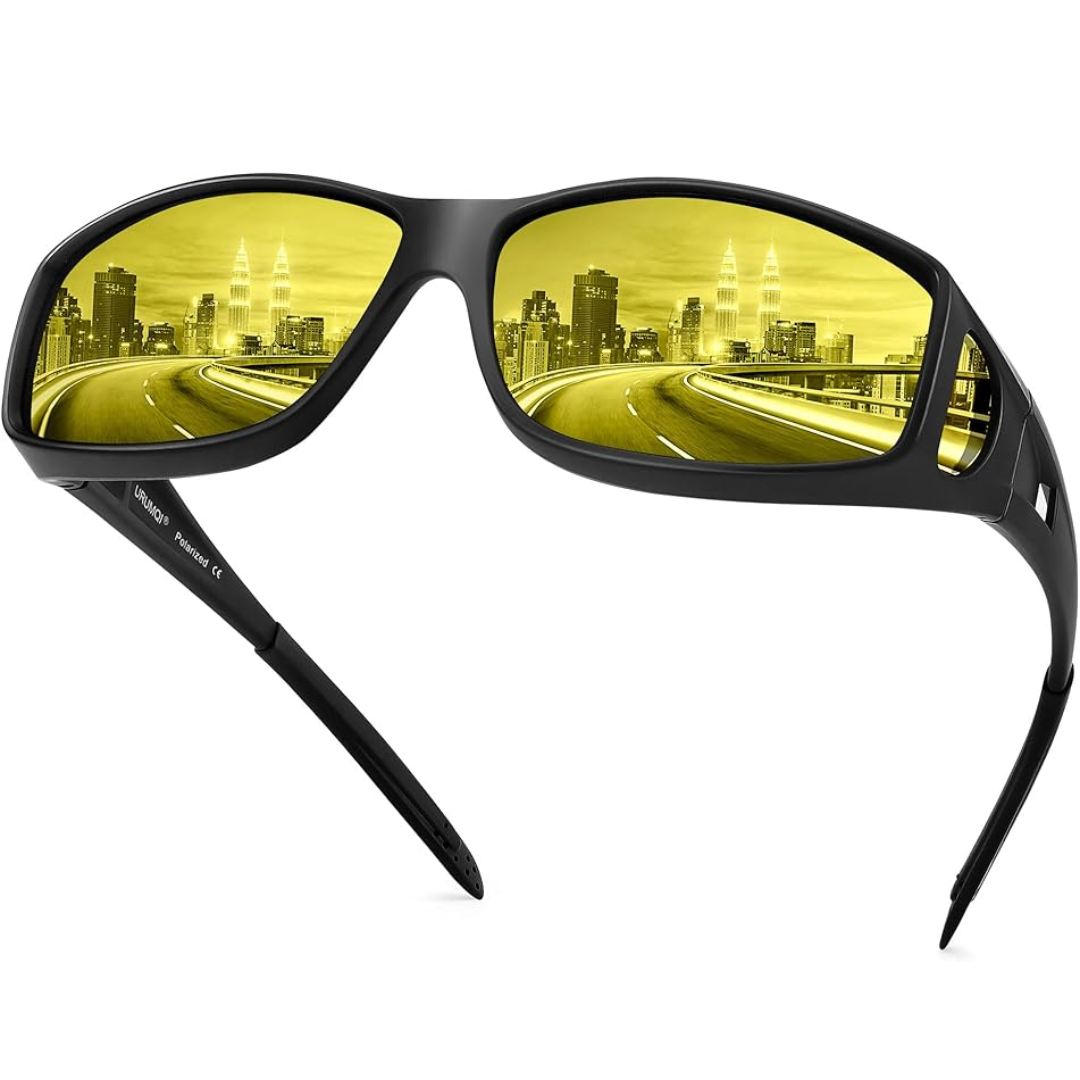 Norvo | Lunettes de conduite nocturne Polaroid | Antireflet, Légères et Idéales pour Conditions de Faible Luminosité