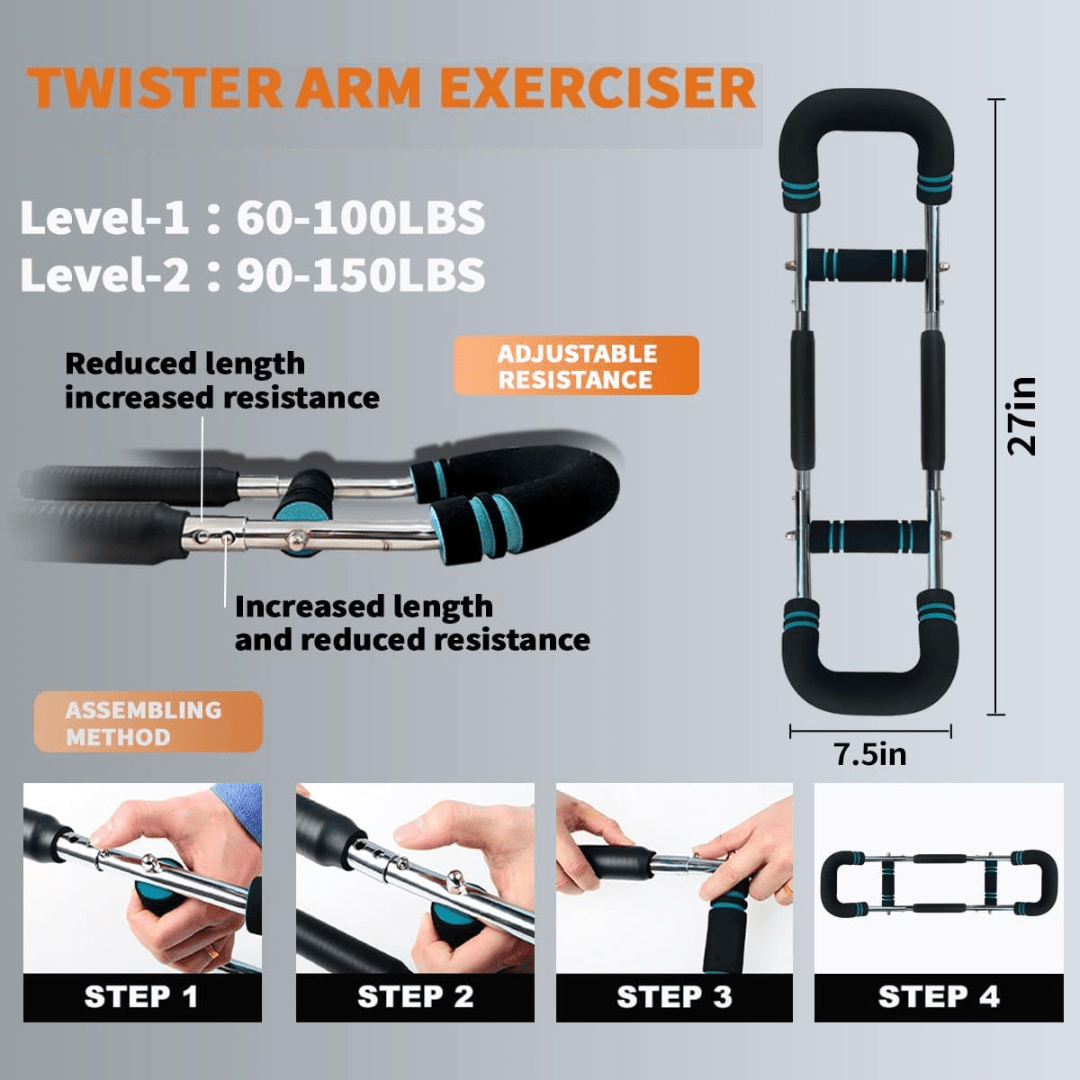 TWISTERFLEX – Bâton d'entraînement réglable pour les bras et la poitrine