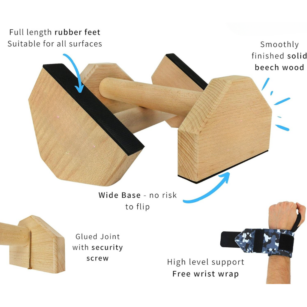 Barres de Calisthénie – Supports de Pompes en Bois Solides