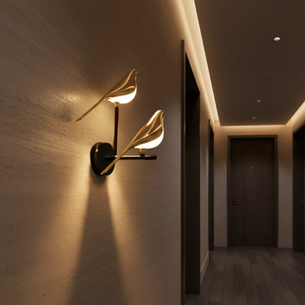 Applique Murale LED Design Oiseau Élégant - Lampe Murale Décorative pour Salon et Chambre