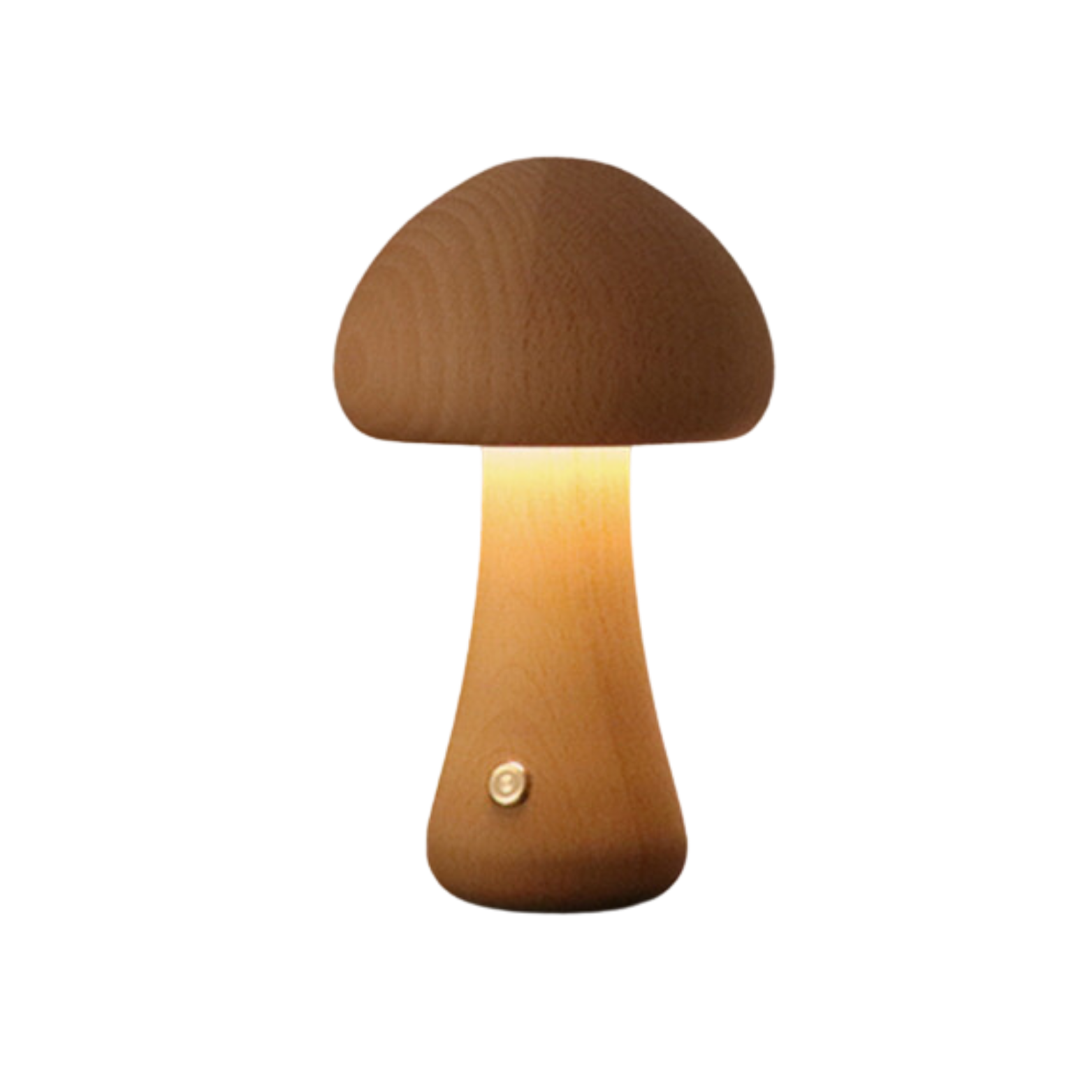 Lampe de table Vintage en bois Champignon