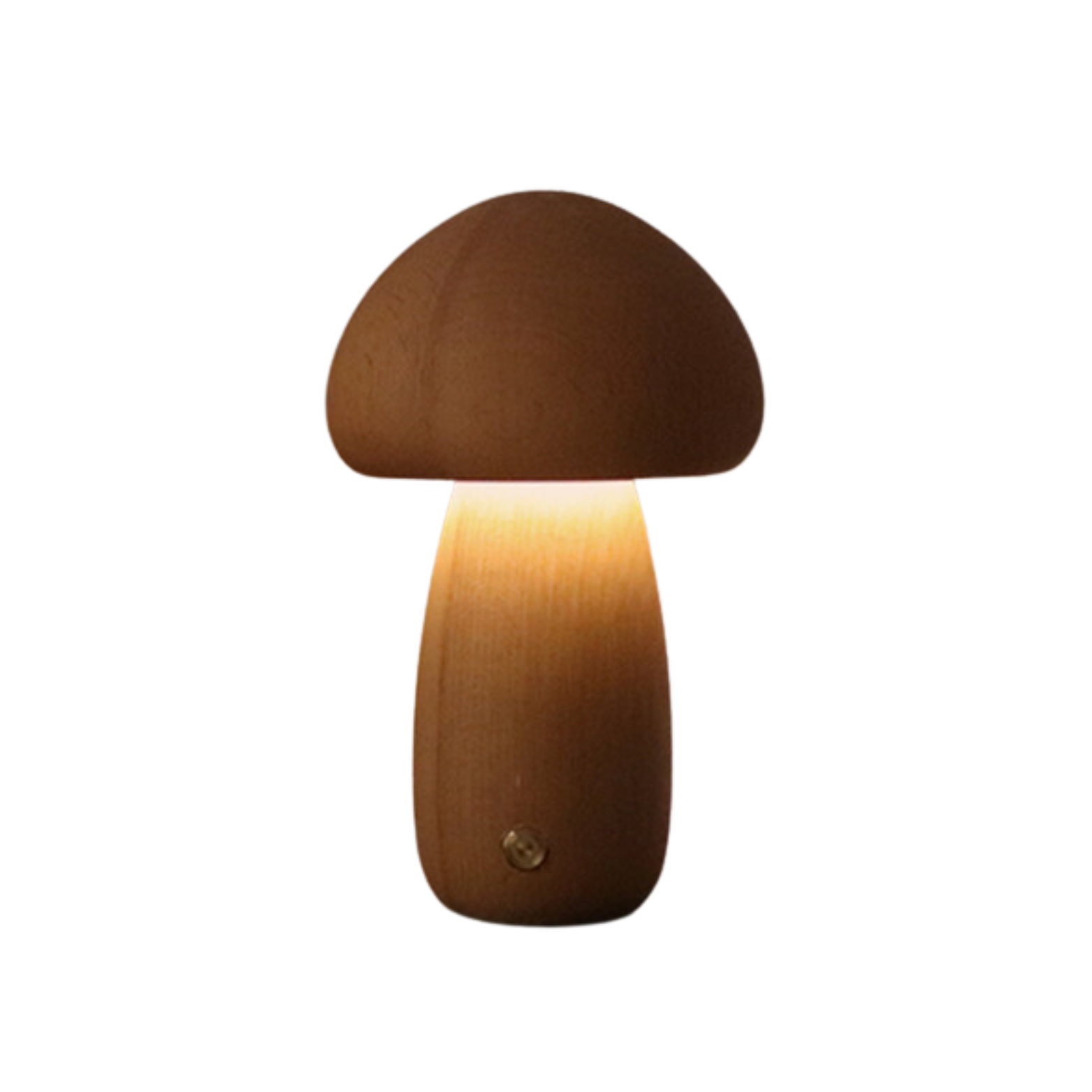 Lampe de table Vintage en bois Champignon